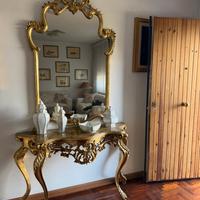 Consolle stile barocco dorata