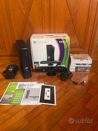 Xbox 360 slim con controller e kinect