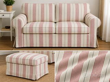 IKEA EKTORP FODERE DIVANO 2 POSTI e POUF
