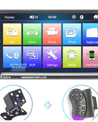 RADIO 2DIN 7" TOUCHSCREEN BLUETOOTH USB SD RETROM