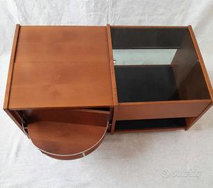  Mobile Bar Vintage Anni 70 Noce Teak Miele 