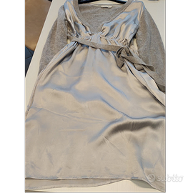 Tish&Cash abito seta e lana lungo Taglia M