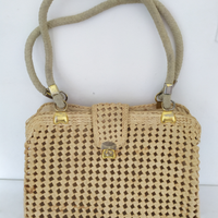 Borsa di raffia vintage anni 60