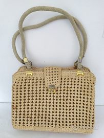 Borsa di raffia vintage anni 60