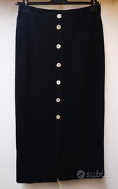 Gonna lunga in pura lana vergine – Blu scuro TG 48