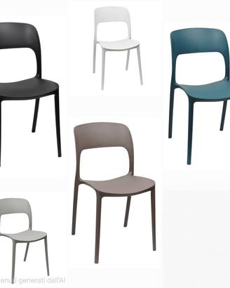 sedia rimini in polipropilene arredo locale 