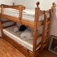 Letto a castello in legno