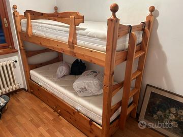 Letto a castello in legno