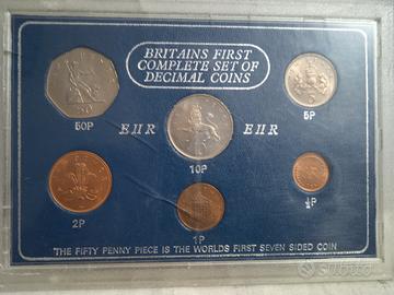 Set monete Regno Unito 1971 decimali 