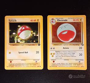 voltorb + electrode holo edizione jungle