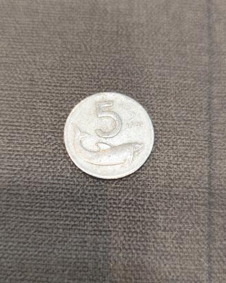 numismatica 5 lire 1951