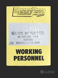 Guns N' Roses 1992 Use Your Illusion Pass + Ticket