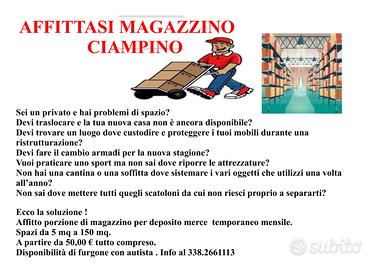 Deposito temporaneo arredamento e altro