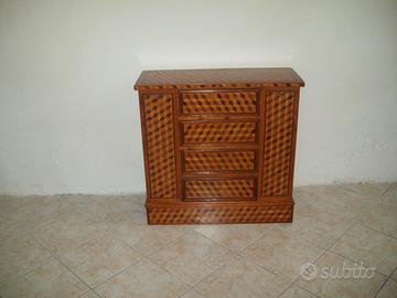 Mobile cassettiera intarsiato