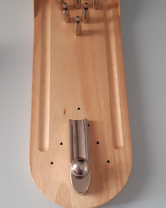 Gioco con birilli in legno