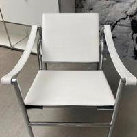 CASSINA poltroncina LC1 in cuoio bianco