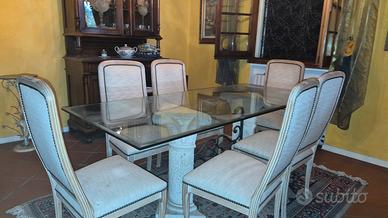 tavolo cristallo per sala da pranzo 