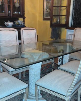 tavolo cristallo per sala da pranzo 