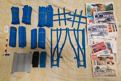 Lego lotto binari trenino e accessori vintage