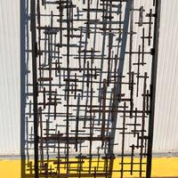 Scultura brutalista ferro 3 metri vintage anni 70