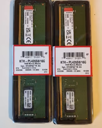 N.1 MEMORIA RAM KINGSTON KTH-PL426S8/16G 16GB DDR4