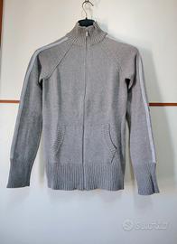 Bershka maglione cardigan grigio e argento