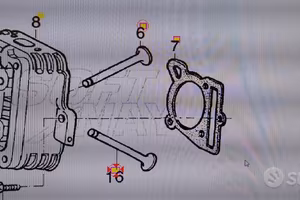 Coppia valvole motori piaggio/aprilia 125
