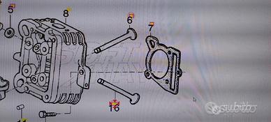 Coppia valvole motori piaggio/aprilia 125