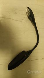 Mini luce LED con clip flessibile