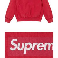 Felpa Supreme Washed Box Logo Crewneck Col Rosso M