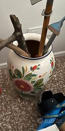 Portaombrelli in  ceramica Vietri dipinto a mano