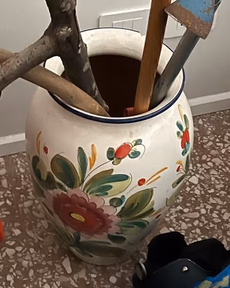 Portaombrelli in  ceramica Vietri dipinto a mano