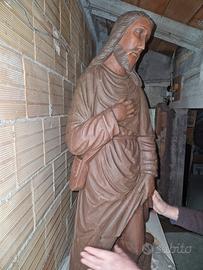 Statua San Rocco in legno