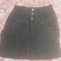 Gonna jeans vita alta