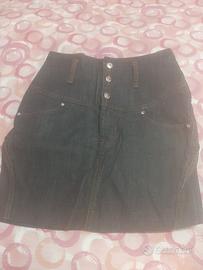 Gonna jeans vita alta