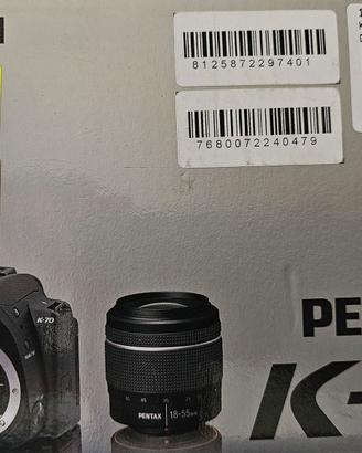 pentax k-70 con obiettivi 18-55 e 70-300