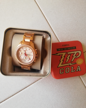 Orologio Fossil crono nuovissimo oro rosa