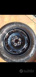  cerchi in ferro con gomme invernali 50% 5 fori