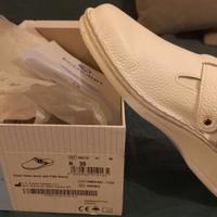 Ciabatta Ecosanit in pelle – n.39, bianca, nuove