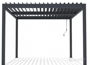 PERGOLA BIOCLIMATICA CON LAMELLE ORIENTABILI 3X3