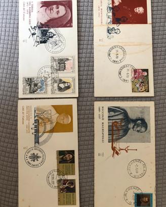 14 buste commemorative affrancate