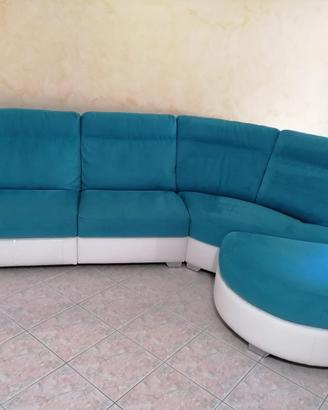 Divano 4posti con penisola e alza piedi automatico