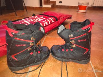 tavola snowboard,attacchi e scarponi.