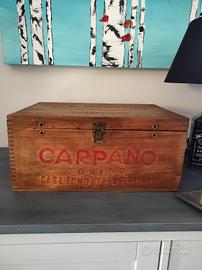 Elegante scatola in legno Vermouth Carpano 