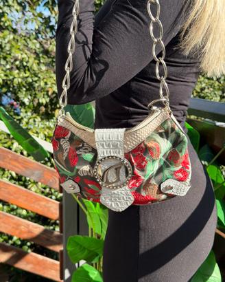 Borsa Rara Guess Vintage Y2K – con Fiori e Catena