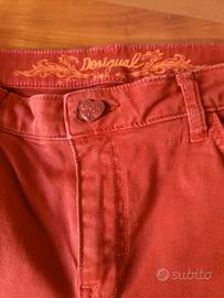 Jeans rossi Desigual ricamati T.42