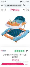 Girello sweet candy 3 in 1 blue - giordani

