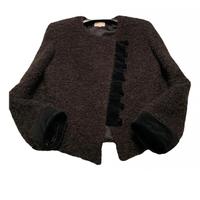 Blazer “Armani Collezioni” nero in lana e velluto