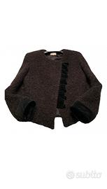 Blazer “Armani Collezioni” nero in lana e velluto