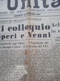 giornale l'UNITA'  1947